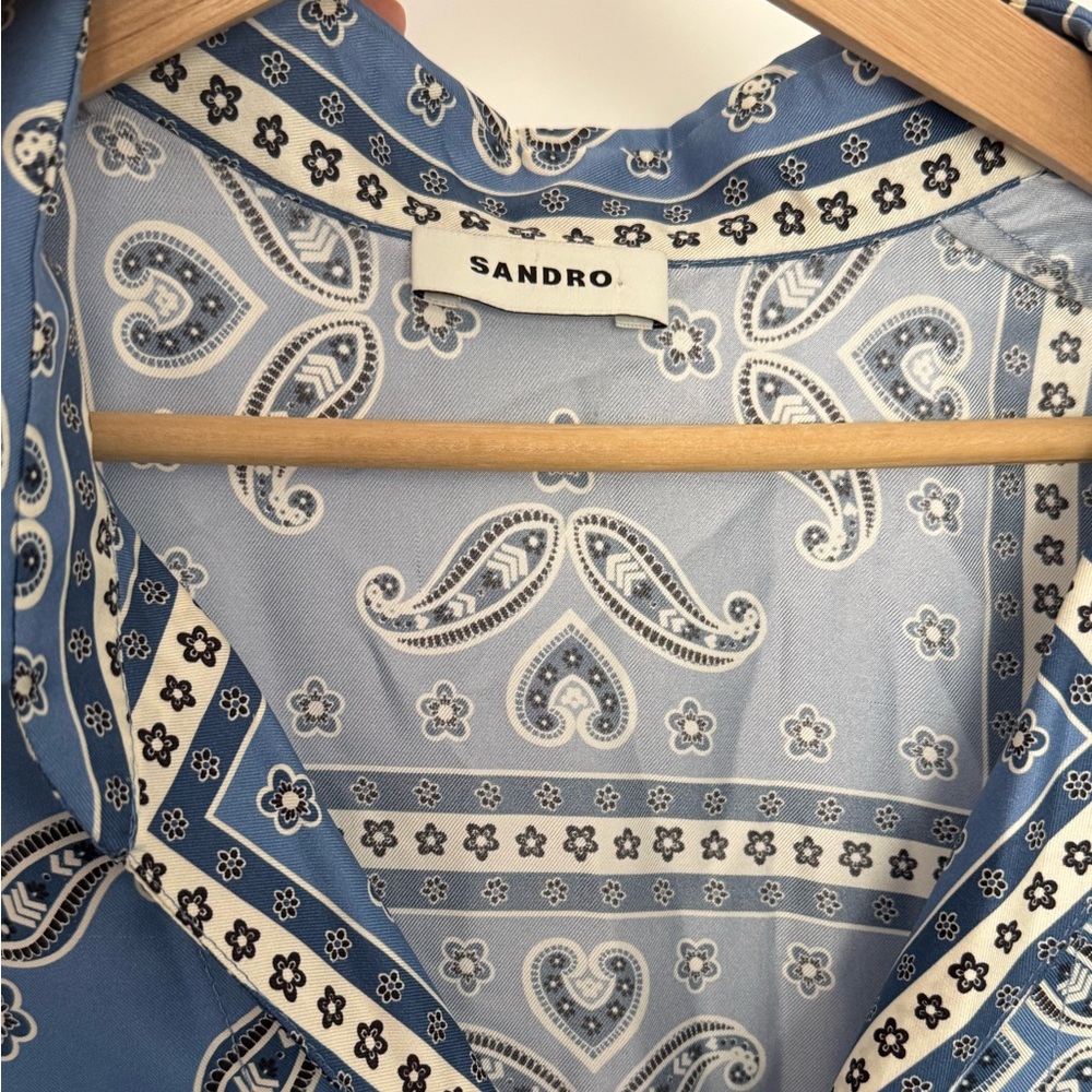SANDRO Paisley Silk Dress - Picture 4 of 7